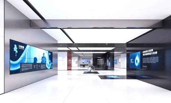 極簡科技風展廳解碼未來企業的空間語言