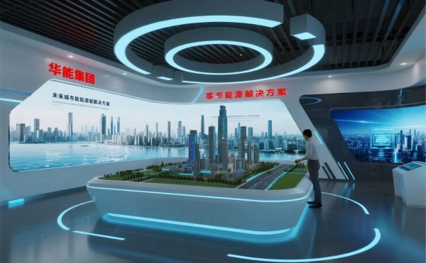 華能環(huán)保科技展廳里能摸到風(fēng)、看到魚，還能穿越到 2050